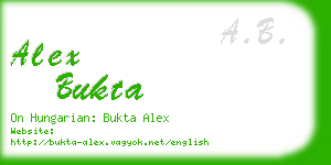 alex bukta business card